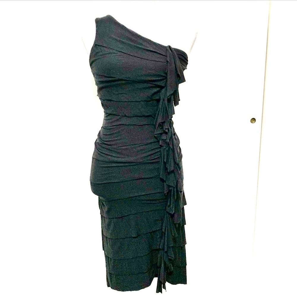 Bailey 44 One Shoulder Ruched Ruffle Dress